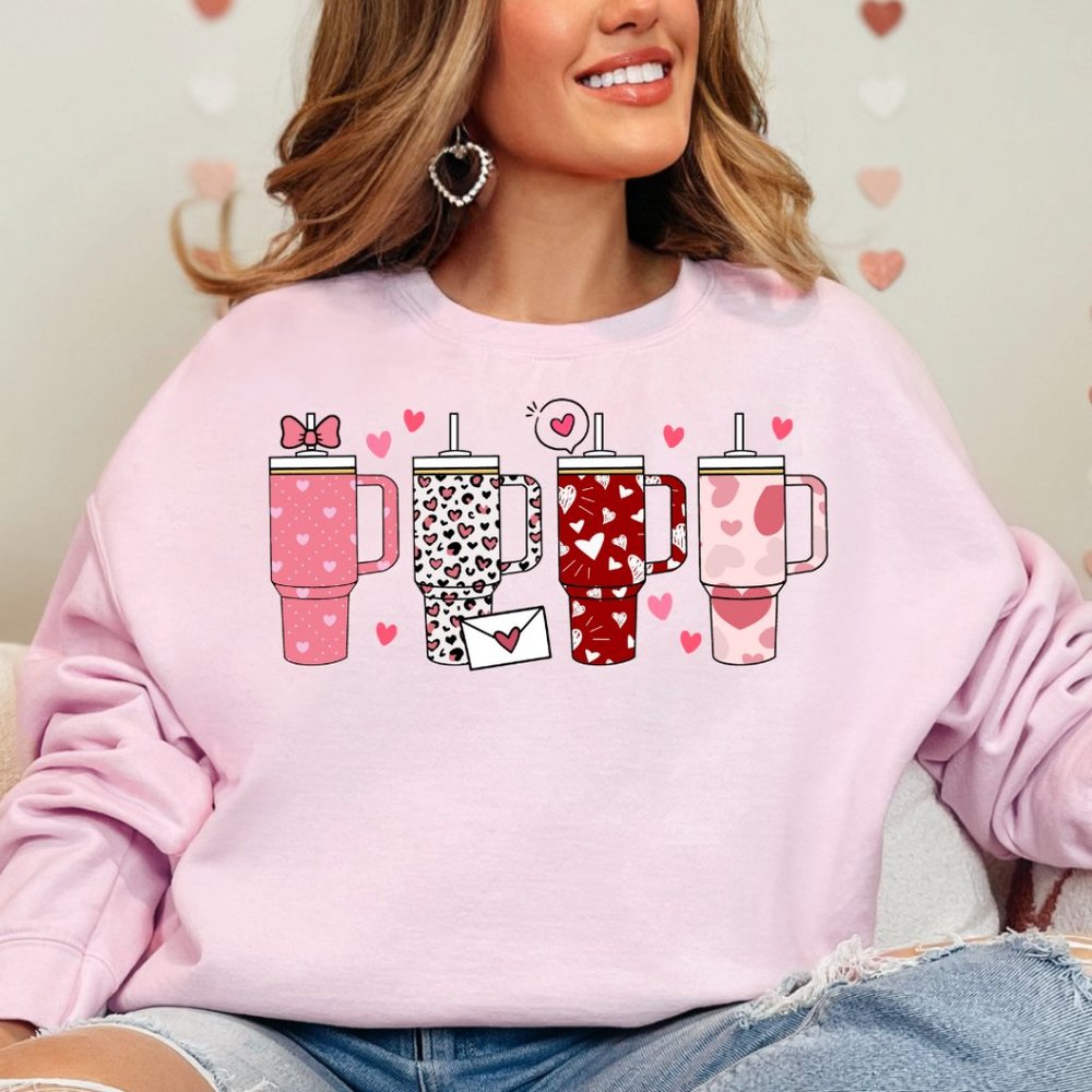 Valentine Cup Obsessed Graphic Sweatshirt